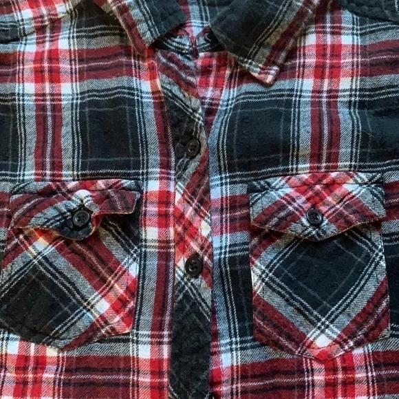 Marisol Long Sleeve Button Down Plaid Shirt Flannel - Picture 5 of 7